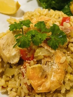 炊飯器で簡単に絶品玄米パエリア-レシピのメイン写真