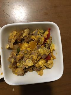 とろうま!パプリカと豚肉の卵とじ炒め-レシピのメイン写真
