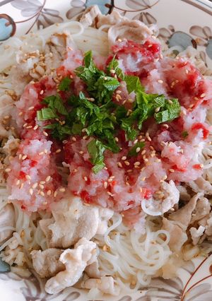 梅おろし素麺-レシピのメイン写真