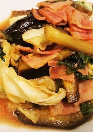 スピードおかず!ベーコンとなすの夏炒め-レシピのメイン写真