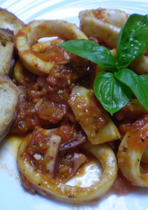 イカのトマト煮（完熟トマトを使って）-レシピのメイン写真