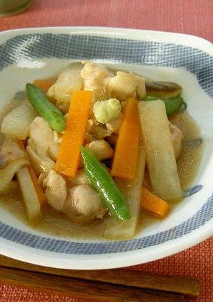 鶏肉の治部煮風(透析食)-レシピのメイン写真