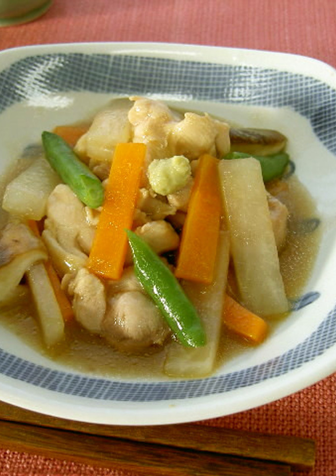 鶏肉の治部煮風（透析食）-レシピのメイン写真