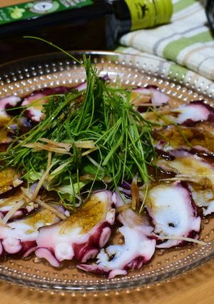 夏にピッタリ！タコと芽ネギのカルパッチョ-レシピのメイン写真