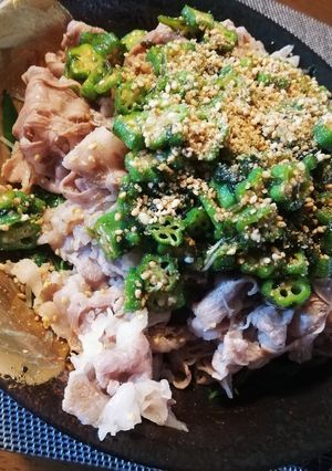 笠原シェフの牛しゃぶのオクラソースがけ-レシピのメイン写真