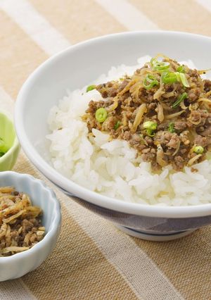 エゾシカひき肉のちりめん山椒煮-レシピのメイン写真
