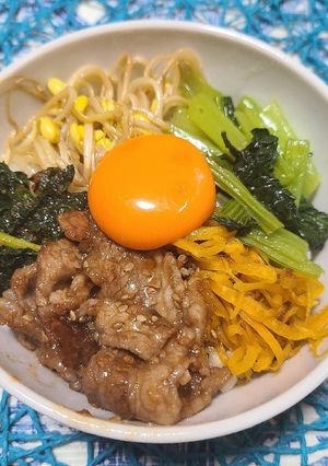 江戸菜ナムルのビビンバ-レシピのメイン写真
