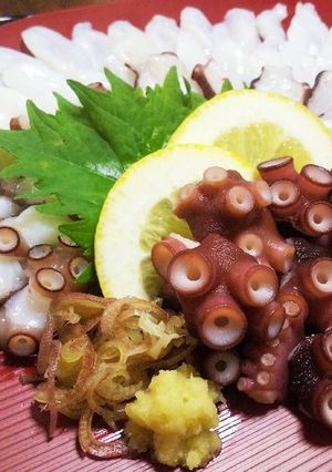 たこのお造り(生&あぶり&茹で)-レシピのメイン写真