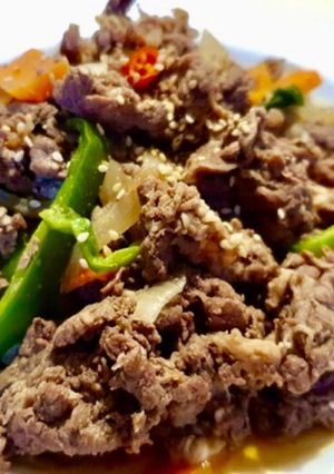韓国人妻のプルコギ　牛肉炒め-レシピのメイン写真