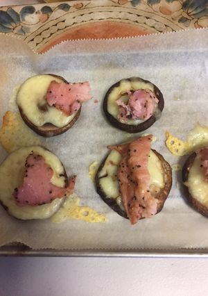 シイタケのパストラミチーズ焼き-レシピのメイン写真
