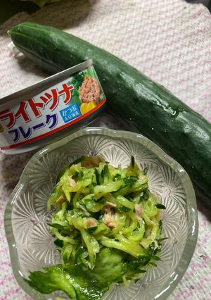 ごま油香るツナとキュウリ和え-レシピのメイン写真