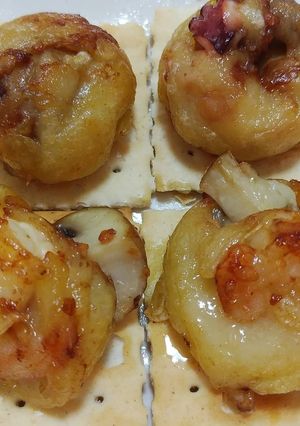 超簡単!たこ焼き器でアヒージョ風カナッペ-レシピのメイン写真