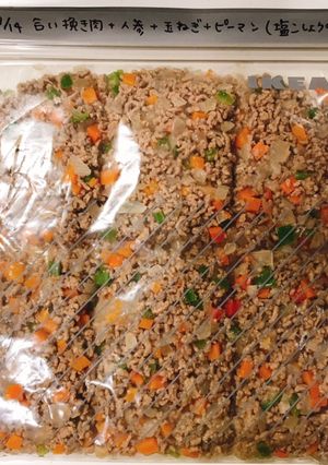 下味冷凍☆挽き肉炒め☆汎用性あり◎-レシピのメイン写真