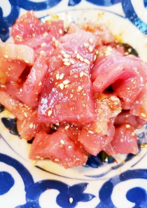簡単うまい！まぐろにんにく和え♪-レシピのメイン写真