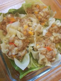 レンジでブタ野菜シュウマイ-レシピのメイン写真