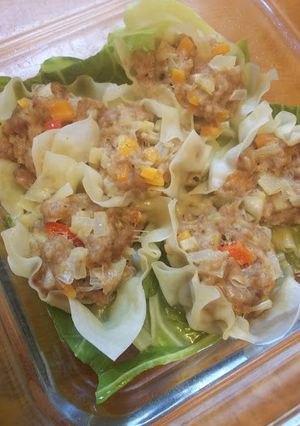 レンジでブタ野菜シュウマイ-レシピのメイン写真