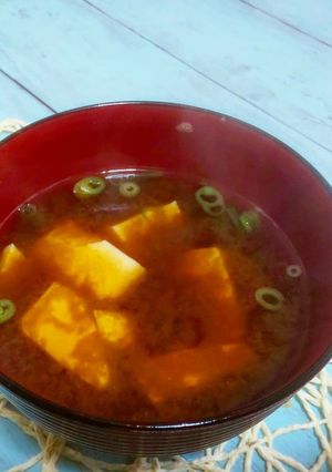 簡単豆腐の赤だし-レシピのメイン写真