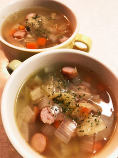 朝食にも♪野菜たっぷりコンソメスープ-レシピのメイン写真