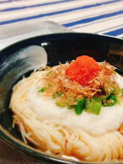簡単!10分de冷やし明太とろろそうめん-レシピのメイン写真