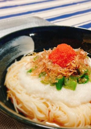 簡単!10分de冷やし明太とろろそうめん-レシピのメイン写真