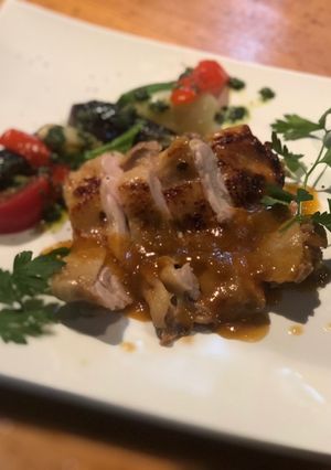 鶏肉ソテー 梅ジャムソース-レシピのメイン写真