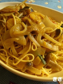 かぼちゃのカレーミルクパスタ-レシピのメイン写真
