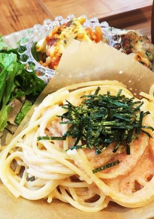 タラコパスタで朝食-レシピのメイン写真