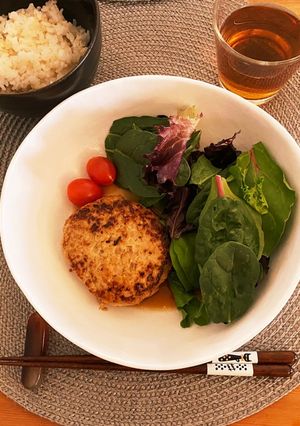 豚ひき肉で卵なしハンバーグ-レシピのメイン写真