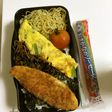 白身魚フライのり弁と魚肉ソーセージ