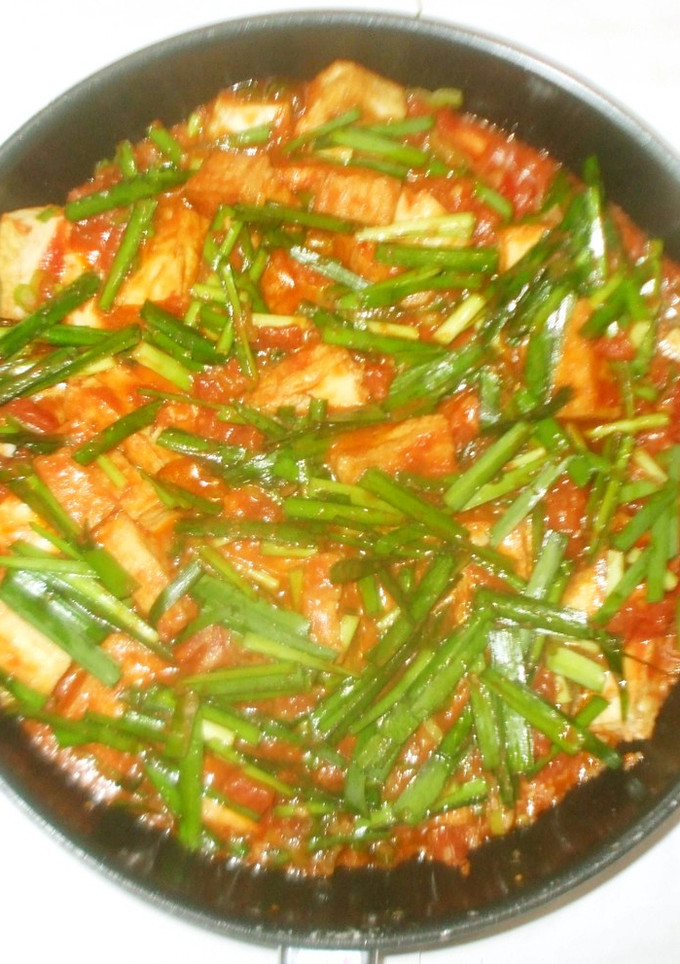 厚揚げ豆腐にら炒め♪簡単トマト缶で-レシピのメイン写真