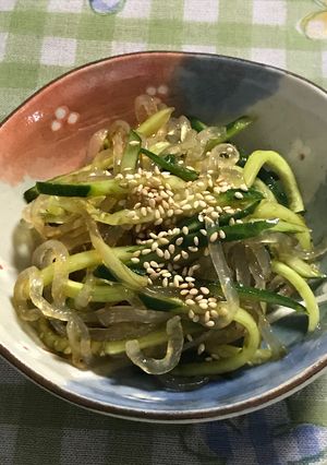 乾燥糸こんにゃくときゅうりのダイエット麺-レシピのメイン写真