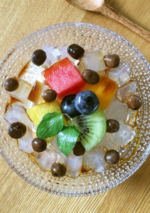 ヘルシーおやつ、フルーツみつまめ♪-レシピのメイン写真