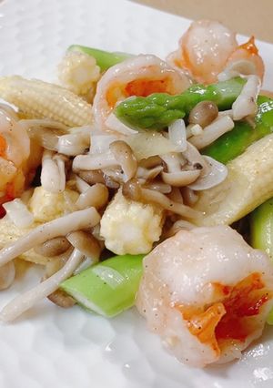 海老と夏野菜塩炒め！-レシピのメイン写真