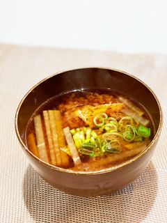 大根とじゃがいもと油揚げの味噌汁-レシピのメイン写真