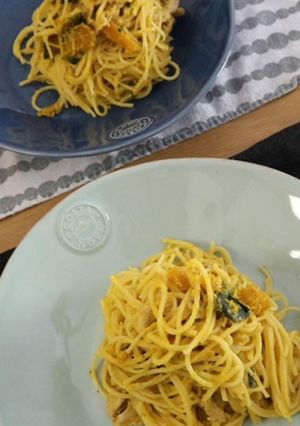 かぼちゃの甘煮でパンプキンパスタ-レシピのメイン写真