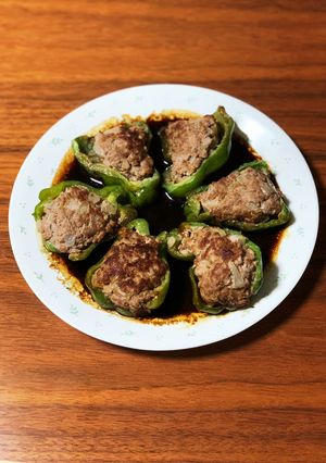 ☆簡単☆ピーマンの肉詰め（醤油味）-レシピのメイン写真
