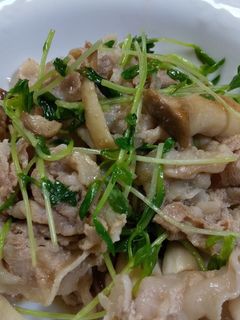 豚肉とエリンギと豆苗のマヨポン炒め-レシピのメイン写真