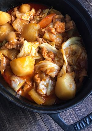 コチュジャンと豆板醤の辛味噌ホルモン煮-レシピのメイン写真