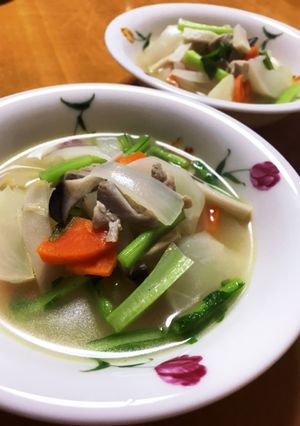 鶏肉/かぶ/きのこ☆深くて優しいスープ-レシピのメイン写真