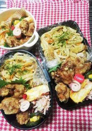 パパ&息子弁当 焼きうどん7/14-レシピのメイン写真