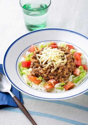 レンジで簡単！タコライス-レシピのメイン写真
