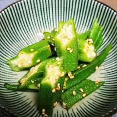 A picture of おくらのあっさり和え物.