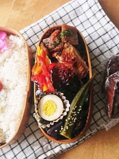 弁当★夏野菜ナス★オクラ★パプリカ煮浸し-レシピのメイン写真