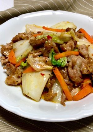 簡単♪豚肉と白菜のピリ辛中華炒め-レシピのメイン写真