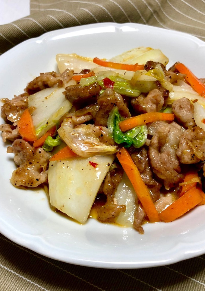 簡単♪豚肉と白菜のピリ辛中華炒め-レシピのメイン写真