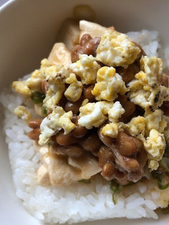麻婆納豆ご飯-レシピのメイン写真