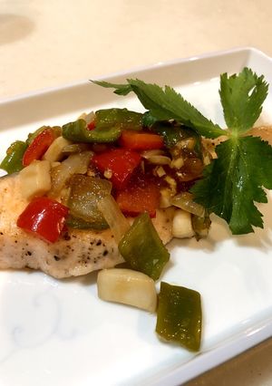 サーモンの野菜甘酢あんかけ-レシピのメイン写真