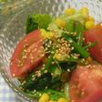 ほうれん草とレタスのナムルサラダ♪
