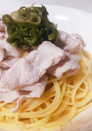 豚しゃぶネギ塩パスタ-レシピのメイン写真