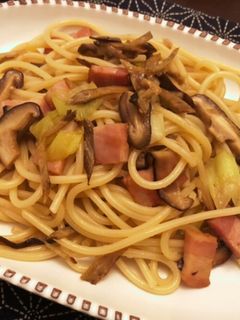 ゴボウときのこの和風パスタ-レシピのメイン写真